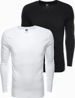 Koszulki męskie - Ombre Zestaw longsleeve męski z długim rękawem - mix 2-pak V2 Z41 M - miniaturka - grafika 1