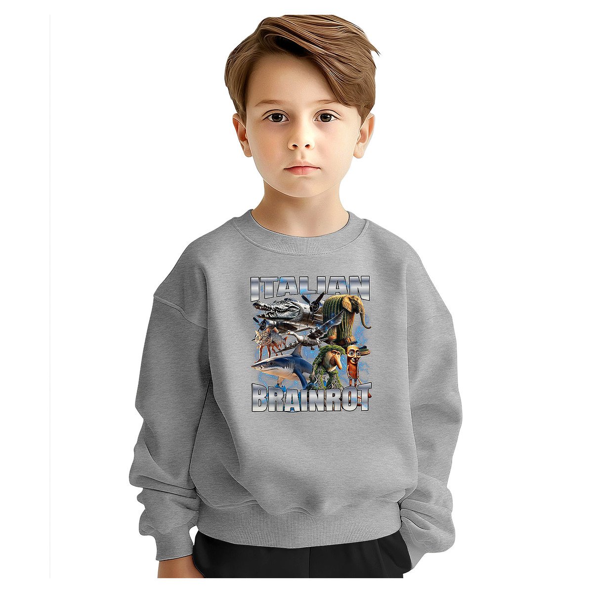 BLUZA DZIECIĘCA ITALIAN BRAINROT MEM 146-152 DLA CHŁOPCA DZIEWCZYNKI