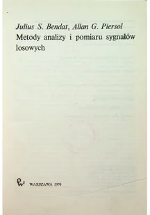 Metody analizy i pomiaru sygnałów losowych - Fizyka i astronomia - miniaturka - grafika 1