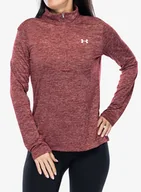 Bluzy sportowe damskie - Bluza damska Under Armour UA Tech Twist 1/2 Zip - cardinal/white - miniaturka - grafika 1
