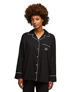 KARL LAGERFELD Damska piżama L/Svl Pajama Top, czarny, L - Koszulki i topy damskie - miniaturka - grafika 1