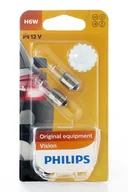 Żarówki samochodowe - Żarówki PHILIPS H6W 12V 6W, 2 sztuki - miniaturka - grafika 1