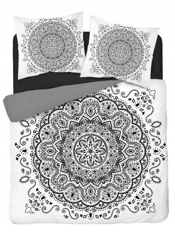 Pościel bawełniana -Mandala/czarno/biała- 220x200 cm Premium