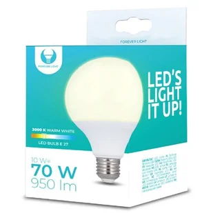 Forever Light Żarówka LED E27 10W G95 biała ciepła RTV003626 - Żarówki LED - miniaturka - grafika 1