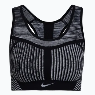 Biustonosz Nike Fe/Nom Flyknit Bra black/white - Bielizna sportowa damska - miniaturka - grafika 1