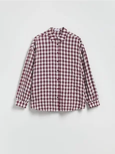 Reserved - Koszula w kratę - bordowy - Koszule damskie - miniaturka - grafika 1