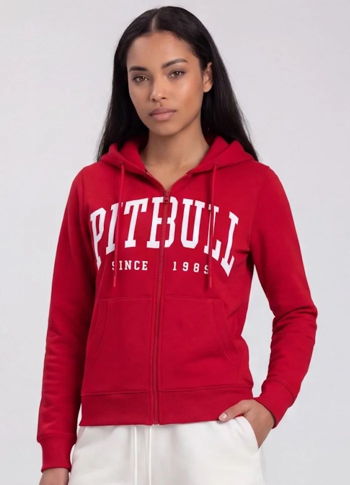 Damska bluza PIT BULL NORTON WMN czerwona (wild red) rozpinana