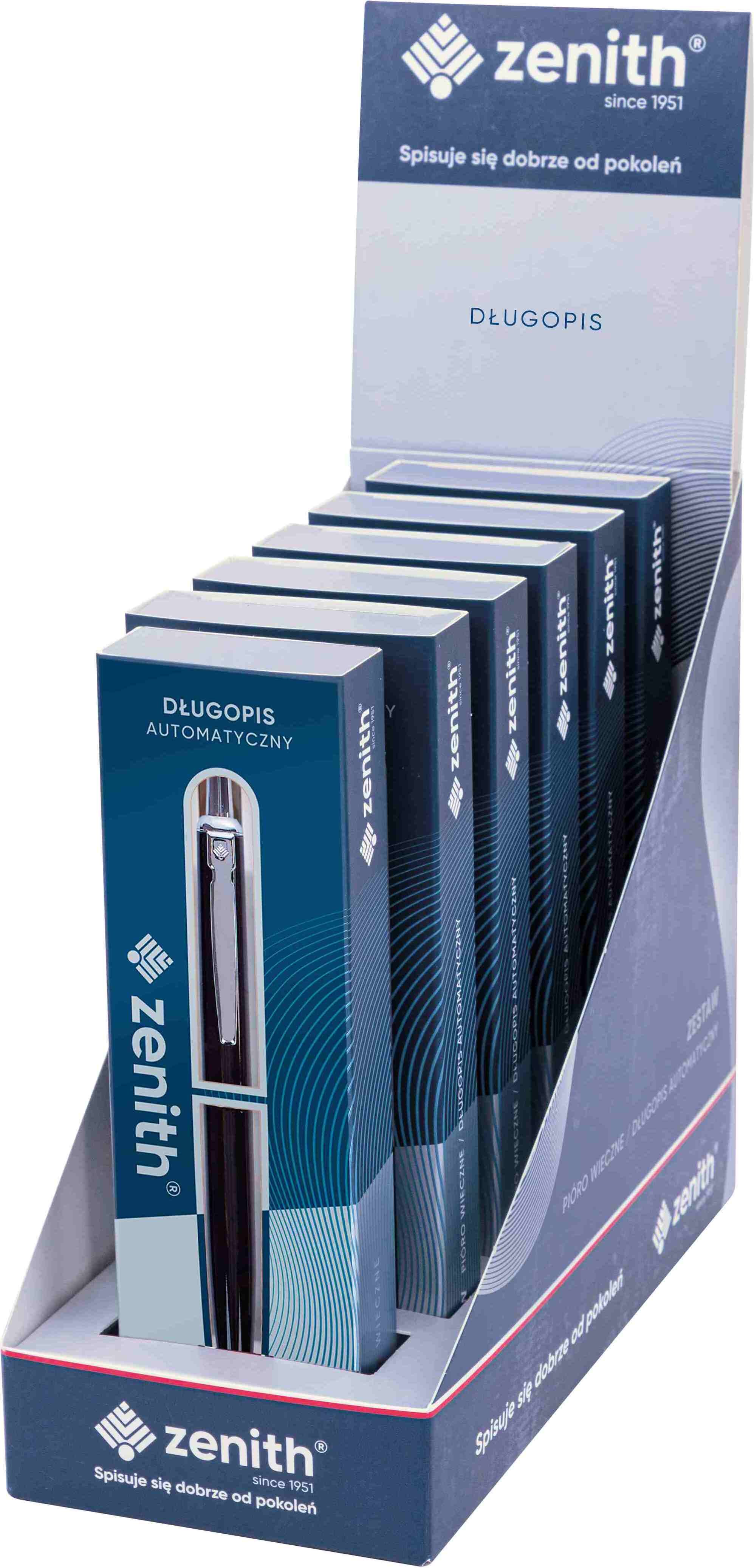 Długopis metalowy Zenith 60 Black 0,8 mm w etui 1szt.