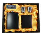 Piersiówki - Zestaw upominkowy papierośnica kieliszki piersiówka prezent upominek - miniaturka - grafika 1