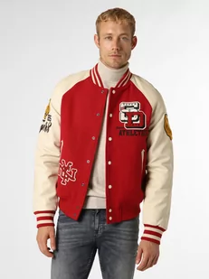 Superdry - Bluzon męski, czerwony|biały - Kurtki męskie - miniaturka - grafika 1