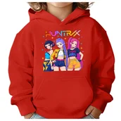 Bluzy dla dziewczynek - BLUZA DZIECIĘCA KPOP DEMON HUNTERS HUNTRIX 122-128 Z KAPTUREM BAWEŁNIANA - miniaturka - grafika 1