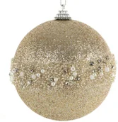 Bombki - 4 plastikowe bombki świąteczne szampańskie 10 cm komplet - miniaturka - grafika 1