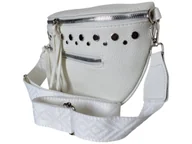 Torebki damskie - Nerka Damska Na Ramię, Torebka Damska Listonoszka, Mała Saszetka, Biały - miniaturka - grafika 1