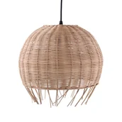 Lampy sufitowe - Beliani Lampa wisząca jasnobrązowa DRINO - miniaturka - grafika 1