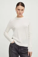 Swetry damskie - G-Star Raw sweter wełniany damski kolor beżowy lekki - miniaturka - grafika 1