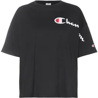 Koszulki i topy damskie - Champion Legacy American Classics W-Big Logo Light Cotton Jersey S-s Oversized Crewneck Koszulka damska, Czarny, L - miniaturka - grafika 1