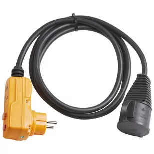 Brennenstuhl Adapter z kablem 2 m, czarny - Kable - miniaturka - grafika 1