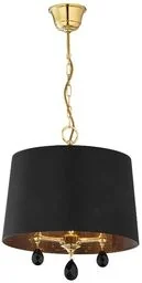 LAMPA WISZĄCA czarny klosz złote wykończenie styl glamour EGIDA EG 1 ms Jupiter - Lampy sufitowe - miniaturka - grafika 1