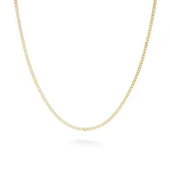 Łańcuszki - Łańcuszek pancerka diamentowana, srebro 925 w złotym pokryciu - długość 45 cm - miniaturka - grafika 1