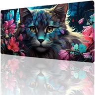 Podkładki pod mysz - PODKŁADKA POD KLAWIATURĘ Bukiet z Kotka 90x40 TILT Antypoślizgowa XL - miniaturka - grafika 1