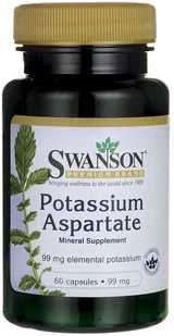SWANSON Potassium Aspartate 99mg 60caps - Witaminy i minerały - miniaturka - grafika 2