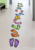 Dekoracje domu - STOPKI DO SKAKANIA- naklejki antypoślizgowe na podłogę - miniaturka - grafika 1