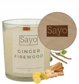 Świece - GINGER FIREWOOD SOJOWA ŚWIECA PREZENT ŚWIECZKA ZAPACHOWA 430G - miniaturka - grafika 1