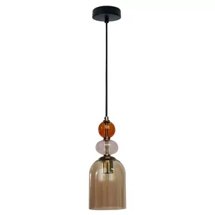 Tropea lampa wisząca 1xE27 czarna/bursztyn LP-2004/1P M AM - Lampy sufitowe - miniaturka - grafika 1