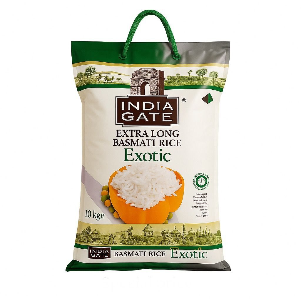 Ryż basmati extra long India Gate Exotic 10 kg – super długie ziarna sypki