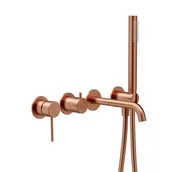 Baterie podtynkowe - Bateria podtynkowa prysznicowa i wannowa Flint brąz mat Armatura Kraków - miniaturka - grafika 1