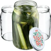 Pojemniki kuchenne - Słoiki Simo 900ml 8 szt. 82mm + wieczka "Folklor" - miniaturka - grafika 1