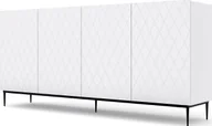 Komody - Elior Komoda biały mat + czarna rama - Nuvis 6X - miniaturka - grafika 1