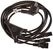 Kable komputerowe i do monitorów - InLine Kabel zasilający Verteilerkabel, 1x SchuKo zu 3x Kaltgertebuchse, (16653B) - miniaturka - grafika 1