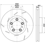 Tarcze hamulcowe - Tarcza hamulcowa HELLA 8DD 355 133-661  w 24 h. Do 100 dni na zwrot. 100 tys. Klientów. - miniaturka - grafika 1