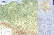Przybory szkolne - Demart PAP, Podkładka na biurko Mapa Polski Fizyczna - miniaturka - grafika 1