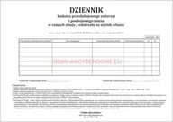 Druki akcydensowe - Dziennik badania przedubojowego zwierząt i poubojowego mięsa (GLW BP.0200.1.11.2022, zał. nr 7) [PIW-109] - miniaturka - grafika 1