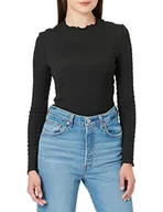 Koszulki i topy damskie - VERO MODA Women's VMNYNNE LS TOP NOOS koszulka z długim rękawem, czarna, M - miniaturka - grafika 1