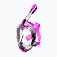 Maski do nurkowania - Maska pełnotwarzowa do snorkelingu SEAC Libera transparent/pink - miniaturka - grafika 1