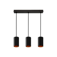 Lampy sufitowe - Chloe Gu10 X 3 Gu10 Zwieszana 250V Ip20 3X70X125Mm Czarny Złoty Okrągła Baza Prostokątna Spectrum LED - miniaturka - grafika 1