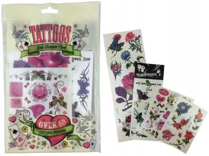 Zestaw Tatuaży Tatuaże Tymczasowe Zmywalne 50+