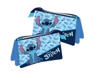 Piórniki - Piórnik szkolny trzykomorowa saszetka Stitch - miniaturka - grafika 1