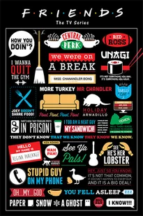 Plakat PYRAMID INTERNATIONAL, Friends - Infographic, 61x91 cm - Plakaty - miniaturka - grafika 1