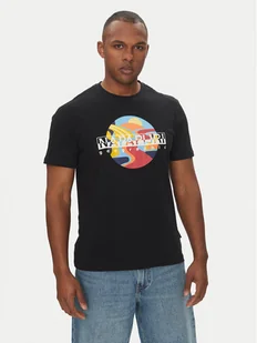 Napapijri T-Shirt S-Valdor NP0A4IE6 Czarny Regular Fit - Koszulki męskie - miniaturka - grafika 1