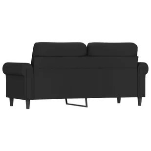 Sofa 2-osobowa, czarna, 140 cm, tapicerowana aksamitem Lumarko! - Sofy i kanapy - miniaturka - grafika 6