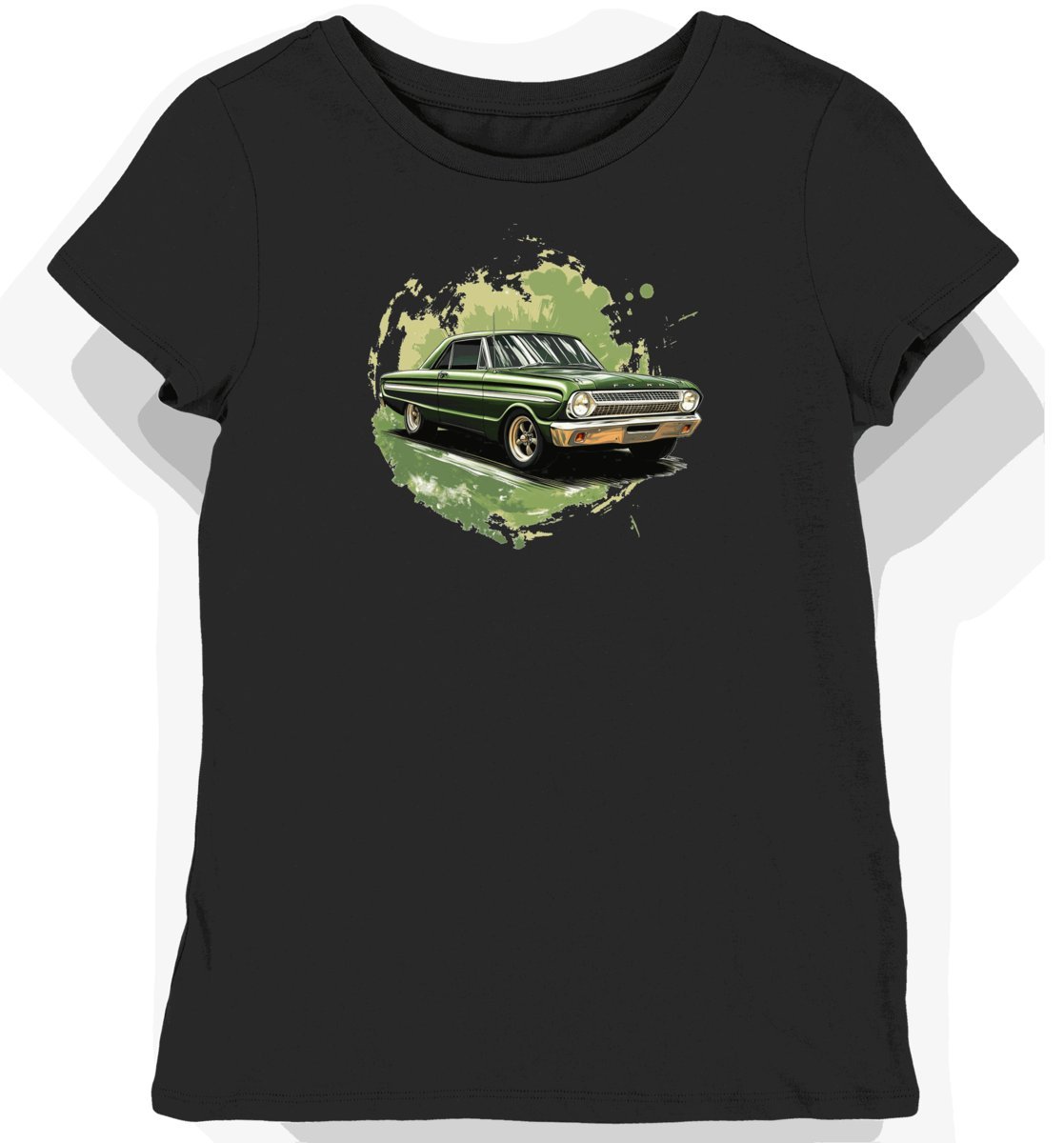 Koszulka damska czarna Klasyczny Falcon w Mglistym Klimacie XS