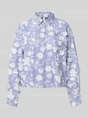 Bluzki damskie - Bluzka koszulowa o kroju regular fit z kwiatowymi haftami model ‘MEMLY’ - miniaturka - grafika 1