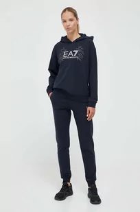 EA7 Emporio Armani dres damski kolor granatowy - Dresy damskie - miniaturka - grafika 1