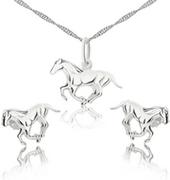 Zestawy biżuterii dla kobiet - Komplet srebrnej biżuterii konie - miniaturka - grafika 1