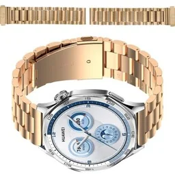 Bizon Pasek ze stali nierdzewnej Strap Watch Aura 22 mm do smartwatcha, różowozłoty - Akcesoria do smartwatchy - miniaturka - grafika 1