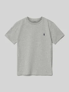 T-shirt z wyhaftowanym logo - Koszulki dla chłopców - miniaturka - grafika 1